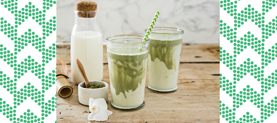 Recette latté au matcha et lait de brebis faible en lactose