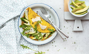 Recette healthy omelette à l'avocat