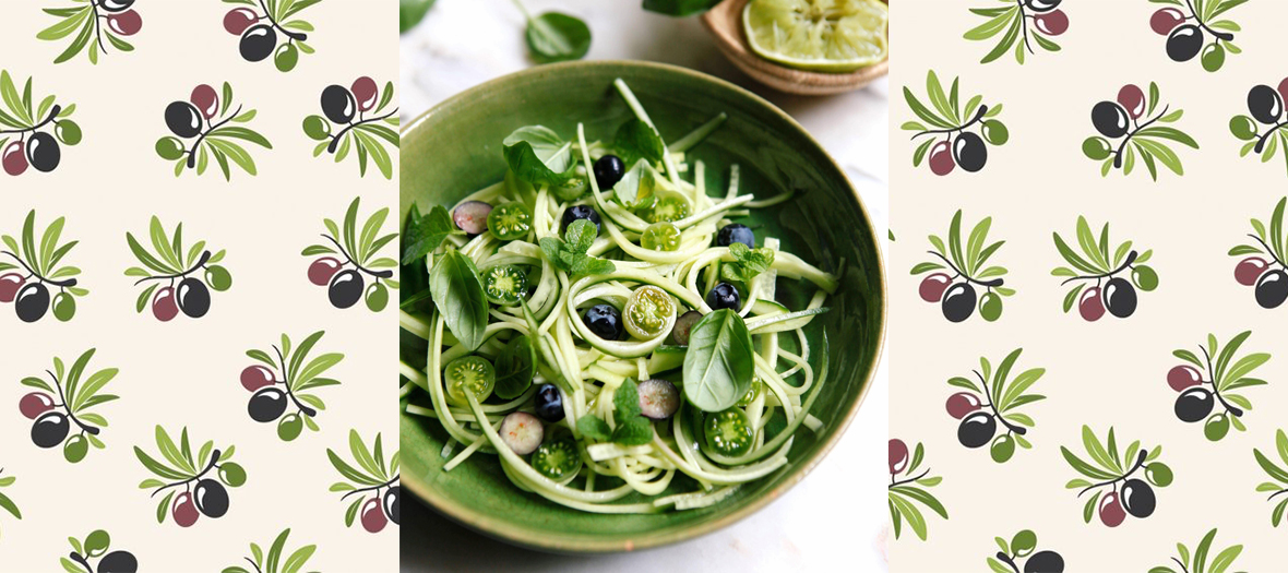 Recette tagliatelles avec menthe, tomates cerises et myrtilles