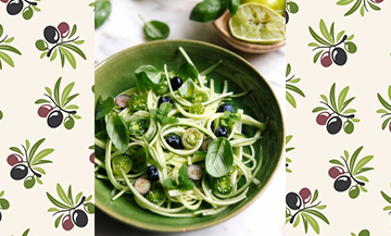 Recette tagliatelles avec menthe, tomates cerises et myrtilles