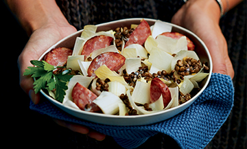 Recette salade saucisse de Morteau