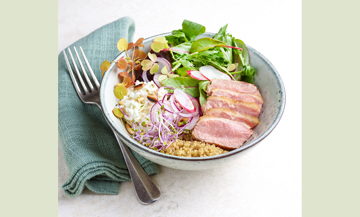 Recette salade quinoa et noisette d'agneau