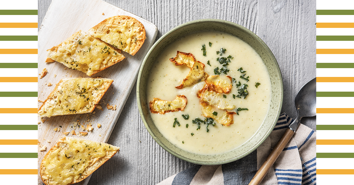 Recette de soupe au céleri-rave et à la pomme