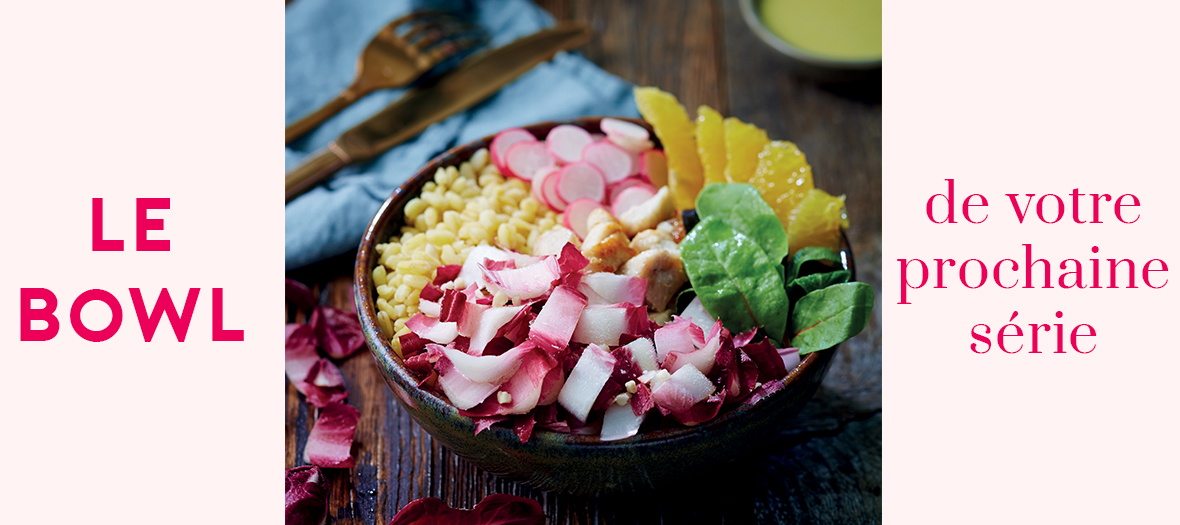 Recette poke bowl endives et vinaigrette à l'orange