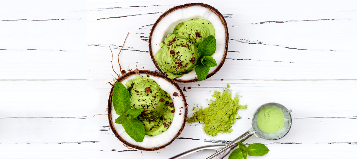 Recette glace à l'avocat et boisson végétal coco