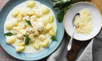 Recette de gnocchi de pommes de terre à la crème de Parmigiano Reggiano