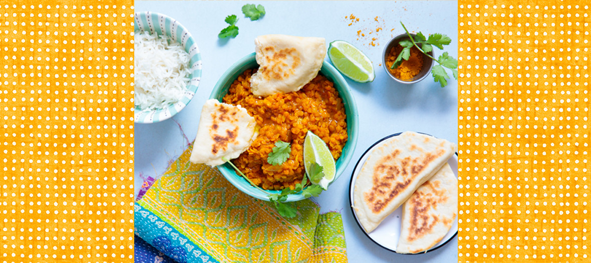 Recette Cheese Naan Et Dahl Lentilles