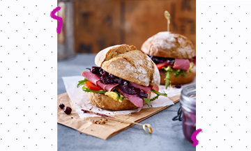 Recette Burger Pastrami Myrtille Miel