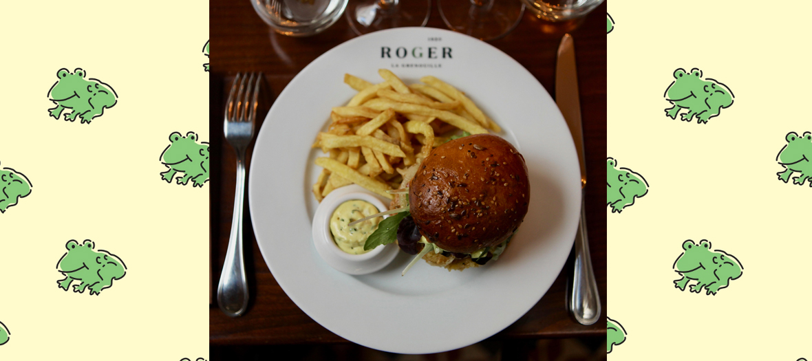 Recette du burger de grenouille du restaurant Roger la grenouille