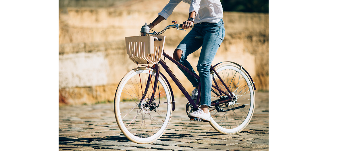 Balade en vélo upcycling de la marque écolo vélosophie.