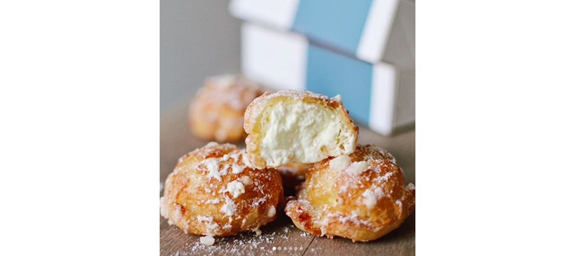Pâtisserie dunes blanches, chou à la crème légère