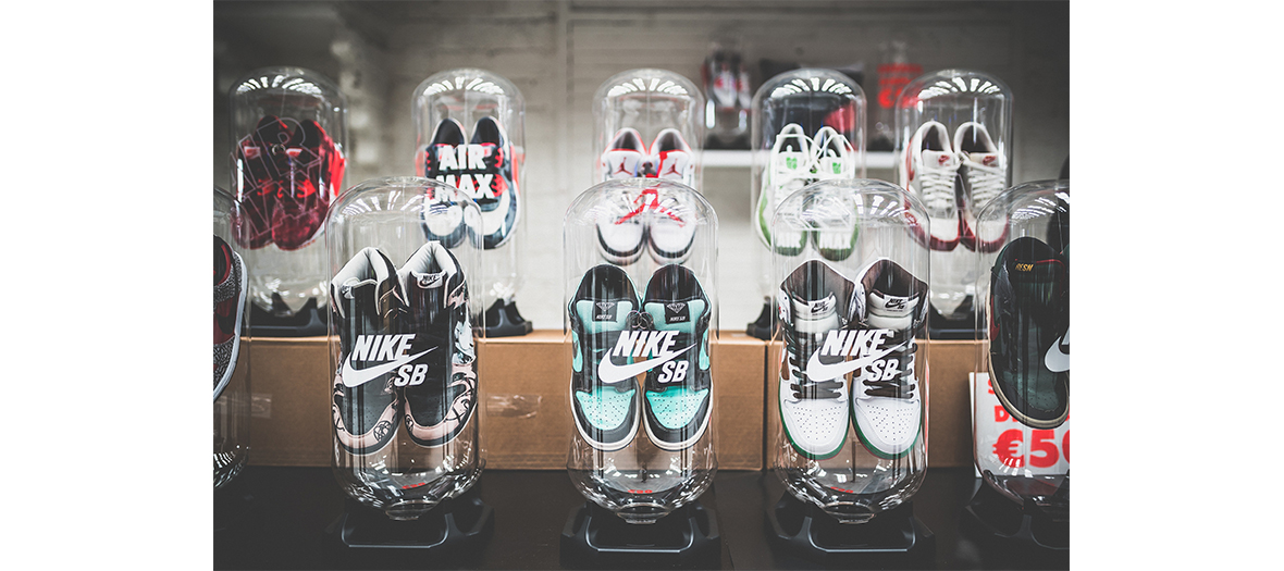 The exhibition of different brands of basket at Sneakerness in Paris