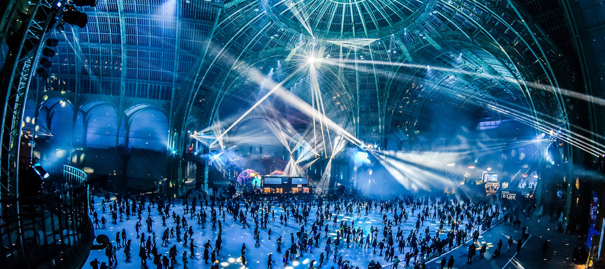  Ice club under the glass roof of the Grand Palais des Glaces