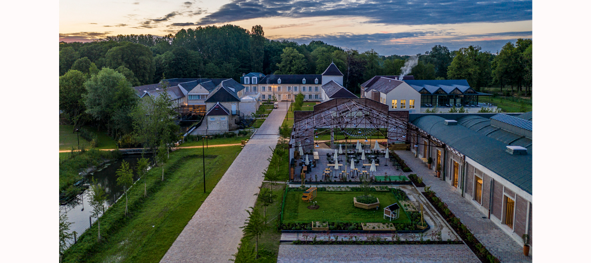 La vue d'ensemble de l'hotel avec son restaurants orchestrés par Christophe Scheller
