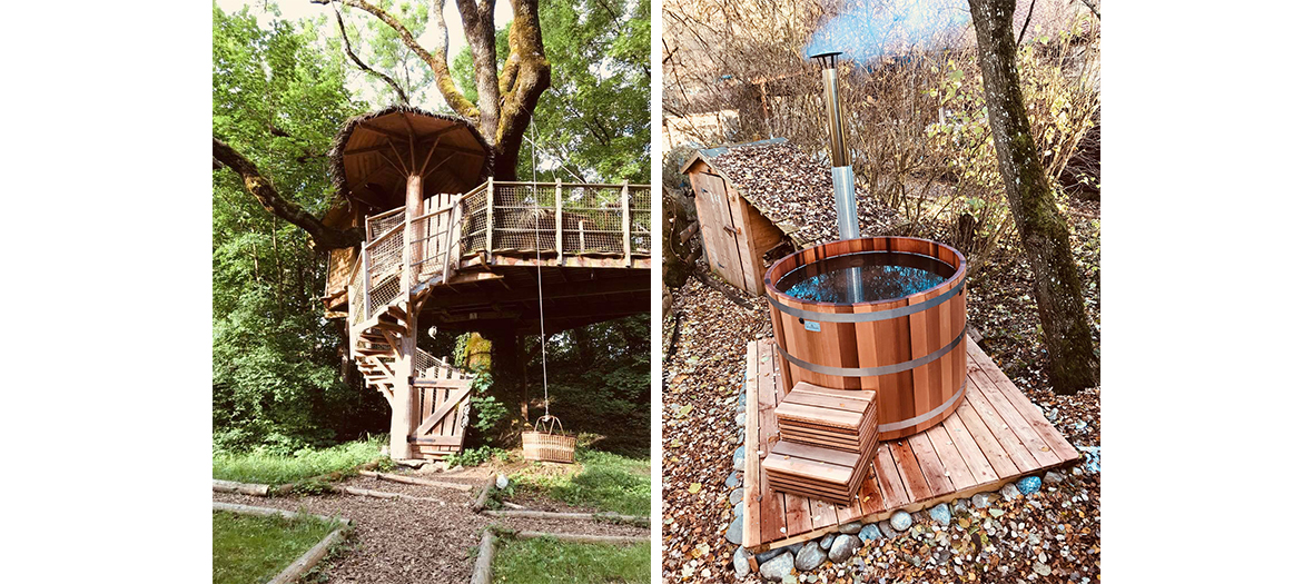 Cabane dans les arbre à la cabane de Marie à Ogens près de Lausanne