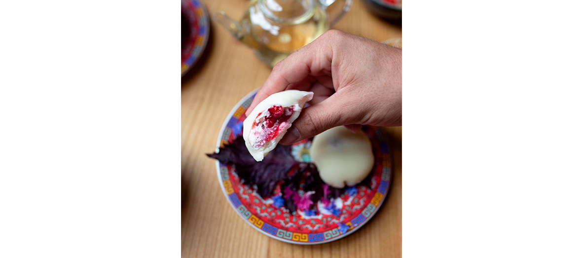  Traditional bao dish by chef Adeline Grattard at Yam'tcha tea house