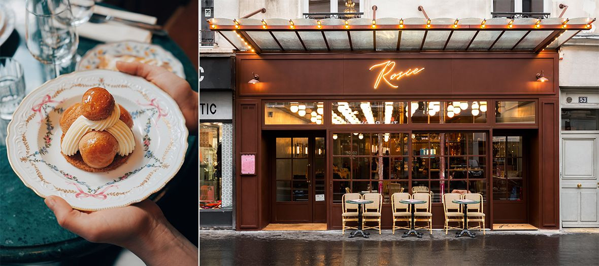 The Saint-Honoré dessert is a French pastry, made with Chantilly cream, Chiboust cream and small sugar-glazed puffs.