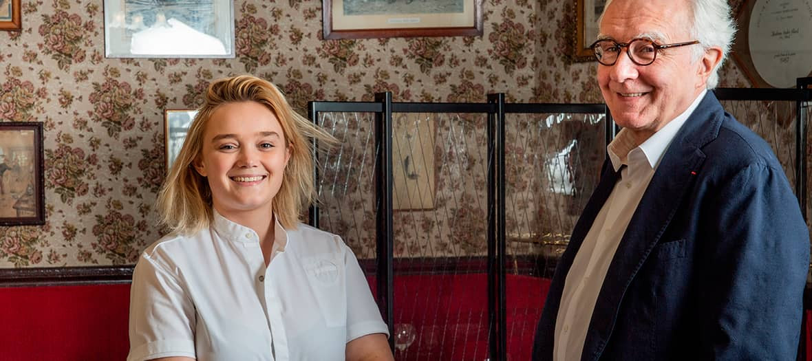 Alain Ducasse et Alexia Duchêne at the Bistrot Allard in Paris