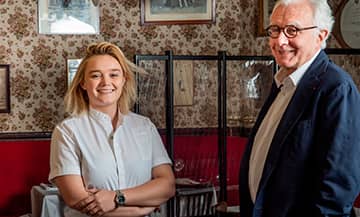 Alain Ducasse et Alexia Duchêne at the Bistrot Allard in Paris