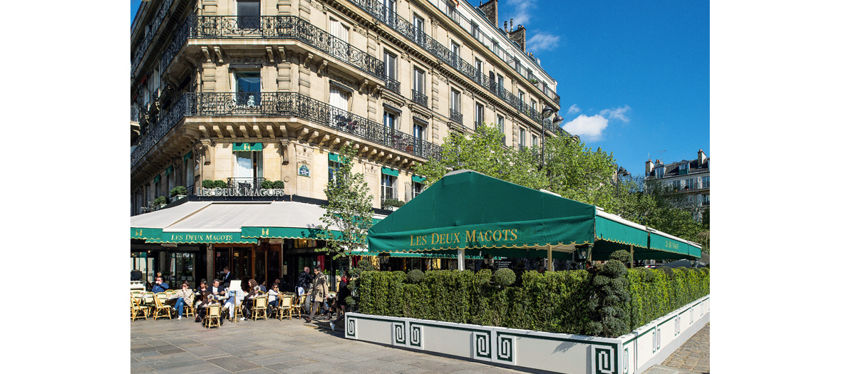 Les deux Magot Café terrace place Saint-Germain in Paris