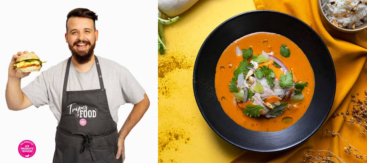 Curry panang à la cervelle d'agneau et cacahuètes du finaliste de top chef , Adrien Cachot