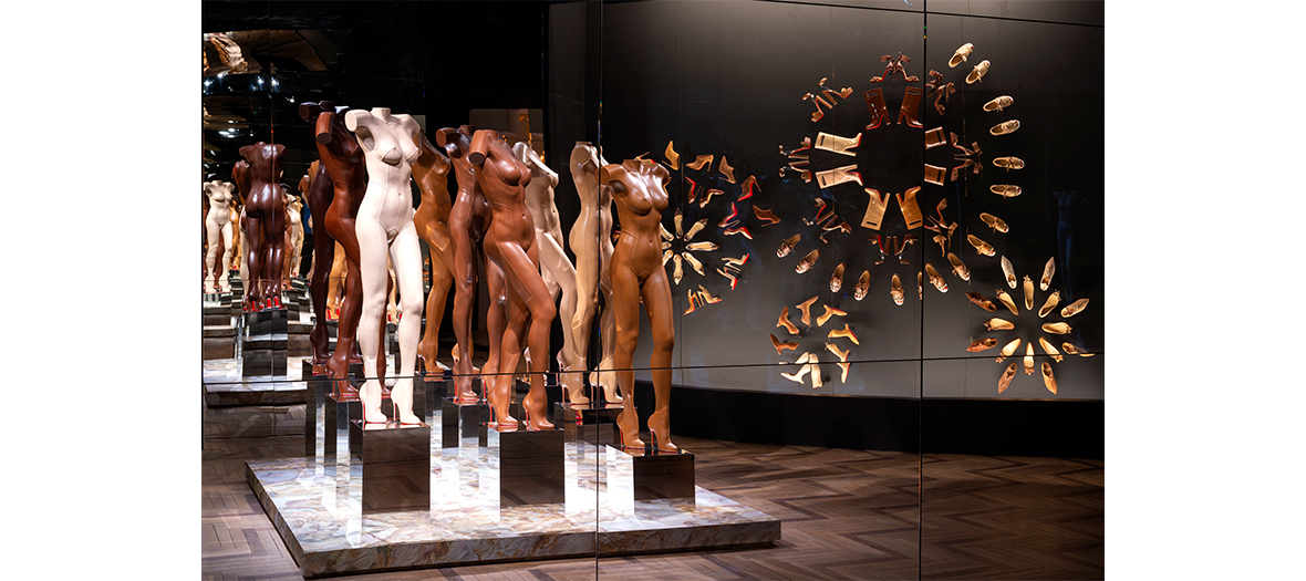 Leather covered mannequins at the consecration exhibition at the Palais de la Porte Dorée