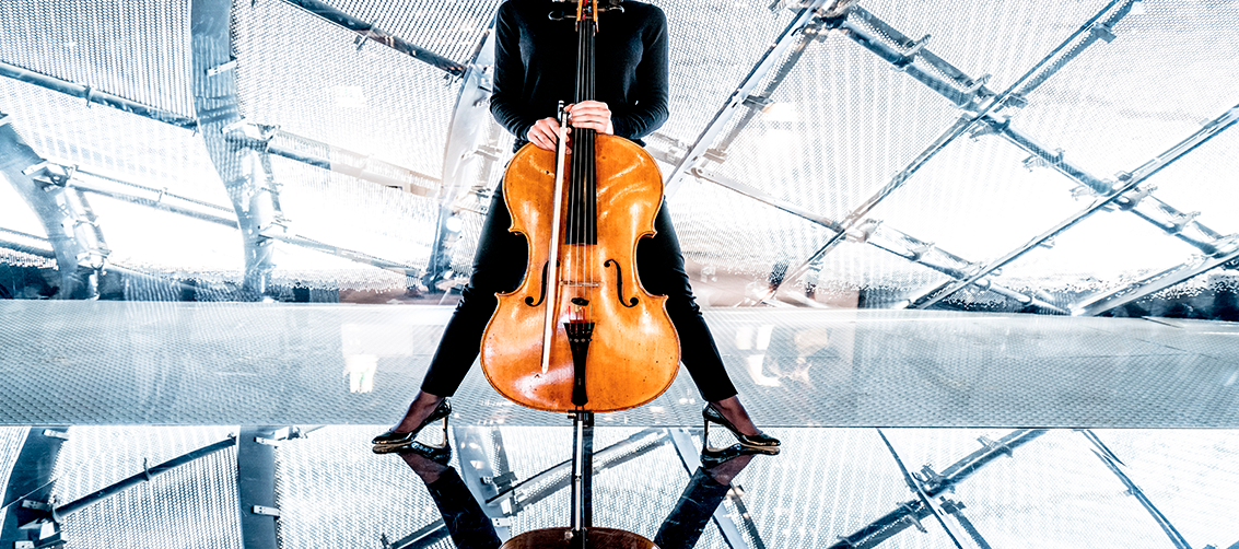 The star cellist Sol Gabetta at the philarmonie de Paris