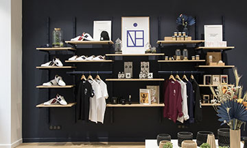  Edgard Paris embroidered t-shirts, Caval sneakers, Louvreuse bags, Herbivore candles made in Paris, Image Republic posters and bouquet of dried flowers at Twins