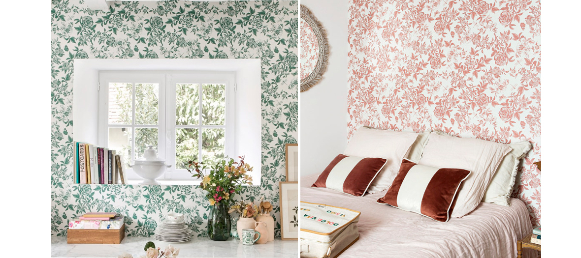 Papier paint Jardin Fleuri de chez Sezane.