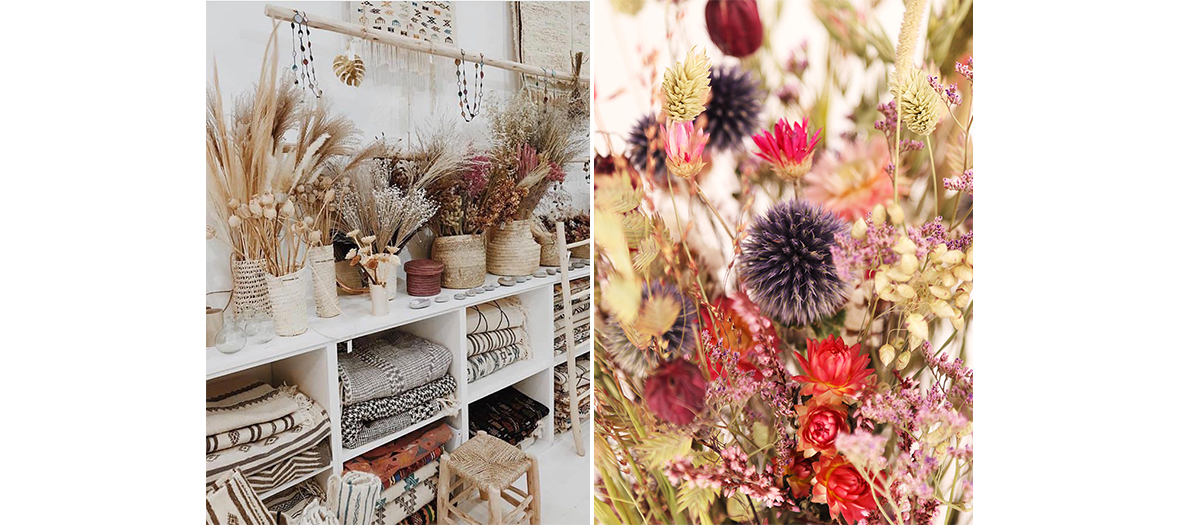 BHV paris pop-up store dedicated entirely to dried flowers