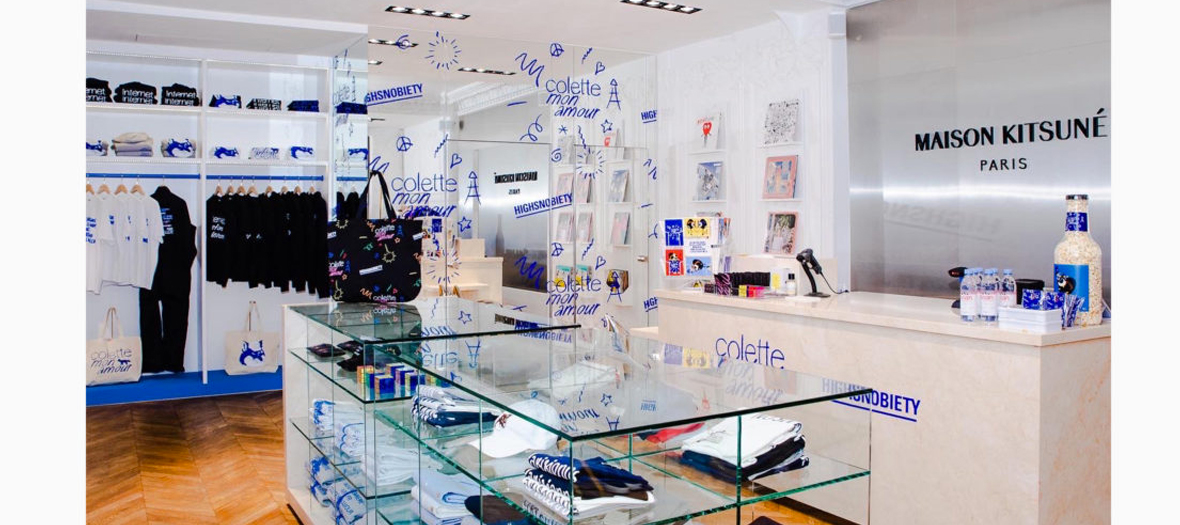 Decoration of the Souvenir Shop Colette mon amour at home Kitsuné