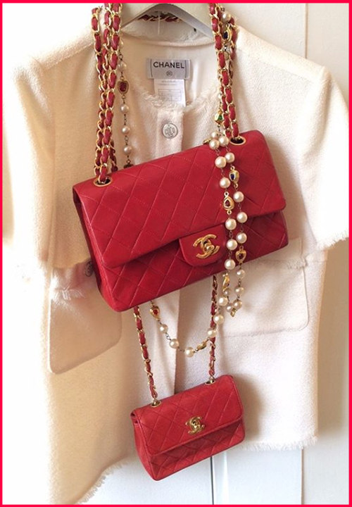 rare Chanel bag minimini red