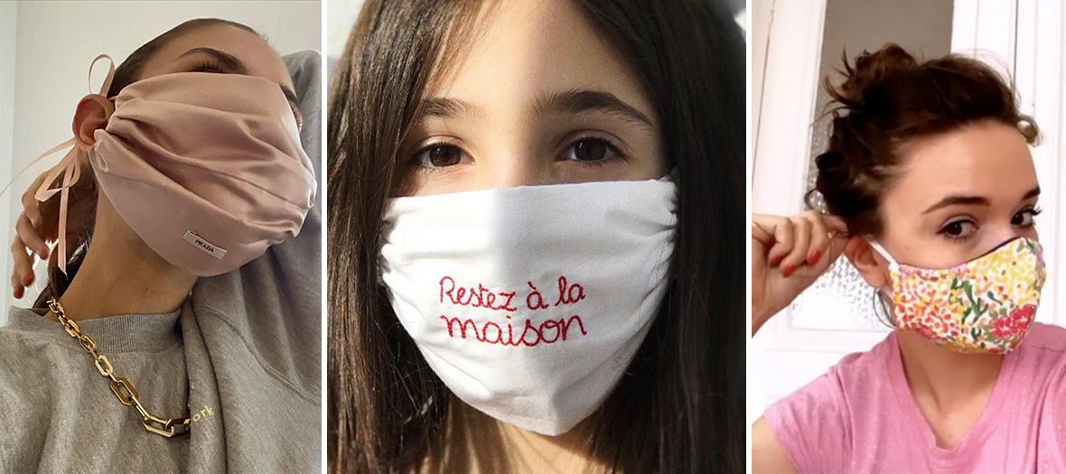 Tuto pour faire des masque de protection contre le Coronavirus avec makemylimonade, Henriette H, Jenny Walton et Coperni