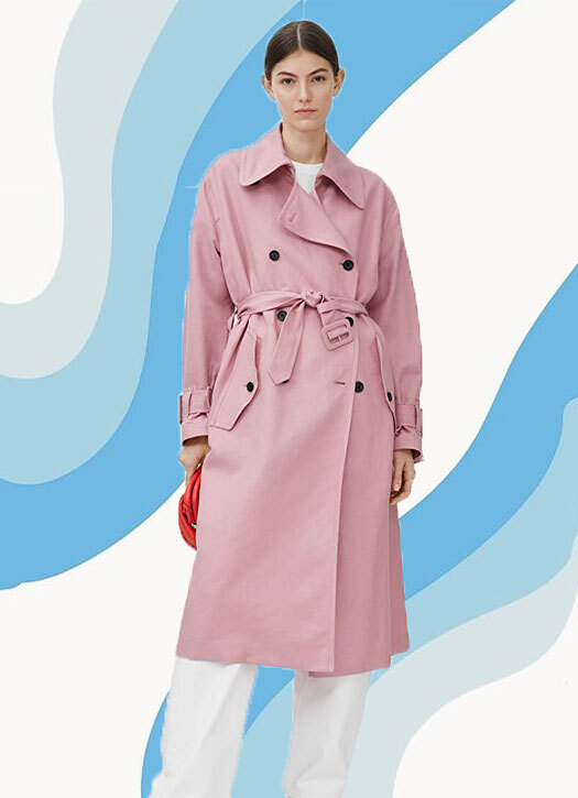 Linen Blend Trench Coat, Arket,