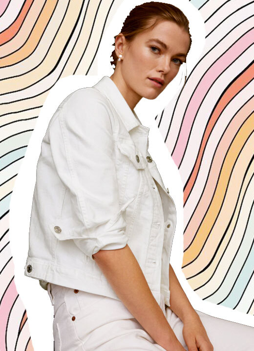 Femme Vêtements Vestes Vestes en jean et en denim Veste en jean Jean C&A en coloris Blanc 