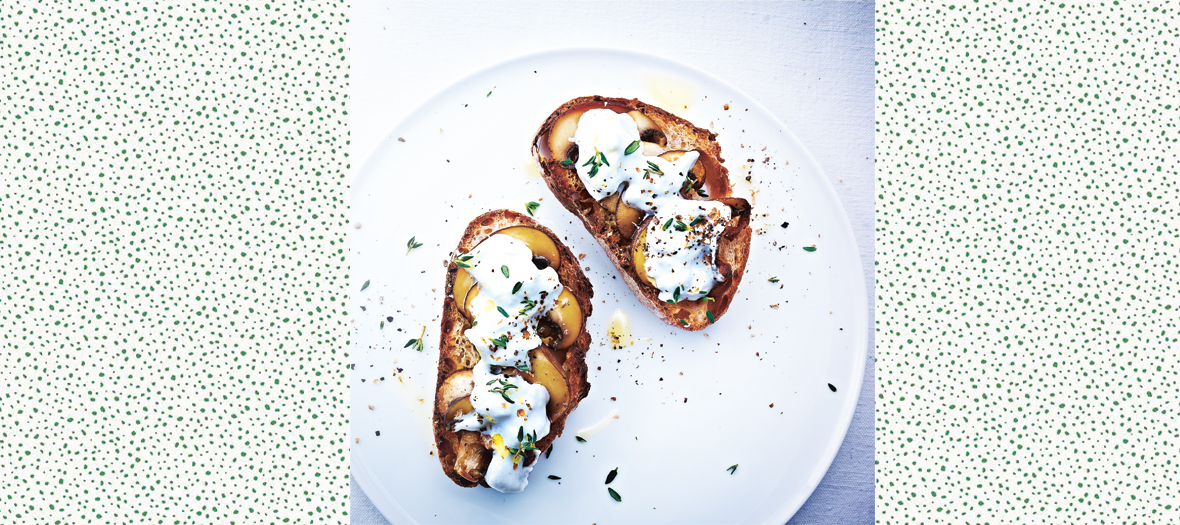 La Recette rapide de la Tartine Champignons Burrata