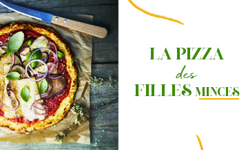 Pizza Light avec une pâte à pizza sans gluten, tomates, aubergines, chou-fleur et gruyère suisse