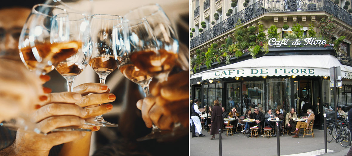 Apéro au café du Flore à Paris