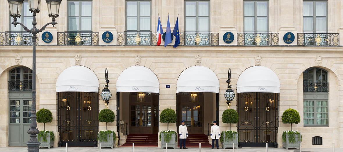 the Ritz Palace facade at Place Vendôme in Paris