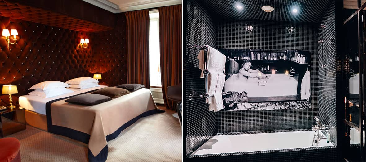 Chambre et Salle de bain à l'Hôtel particulier Montmartre à Paris
