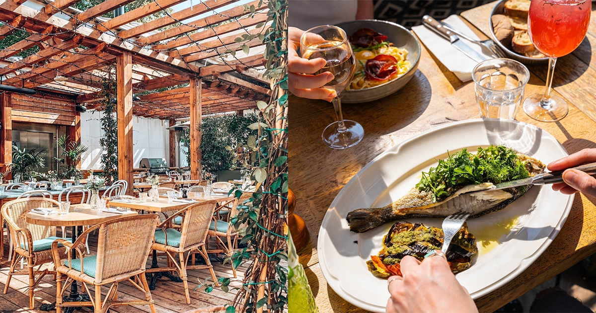 a stylish bbq on a heated rooftop