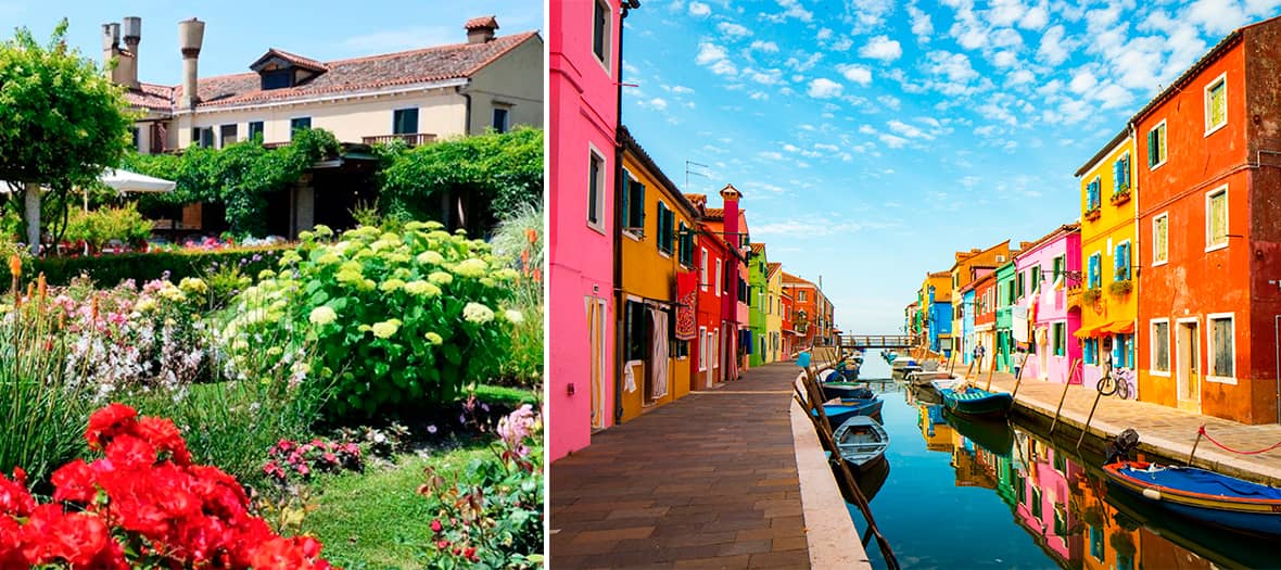 Le jardin de La Locanda Cipriani sur l'Ile de Torcello