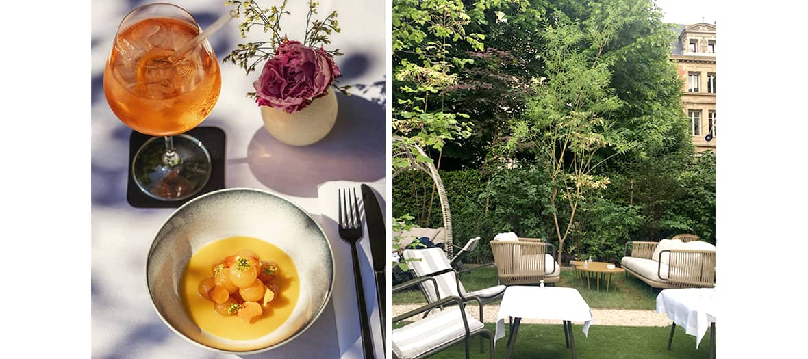 Le bar à cocktails dans le jardin de Apicius.