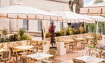 The Bambini terrace at the Palais de Tokyo in Paris