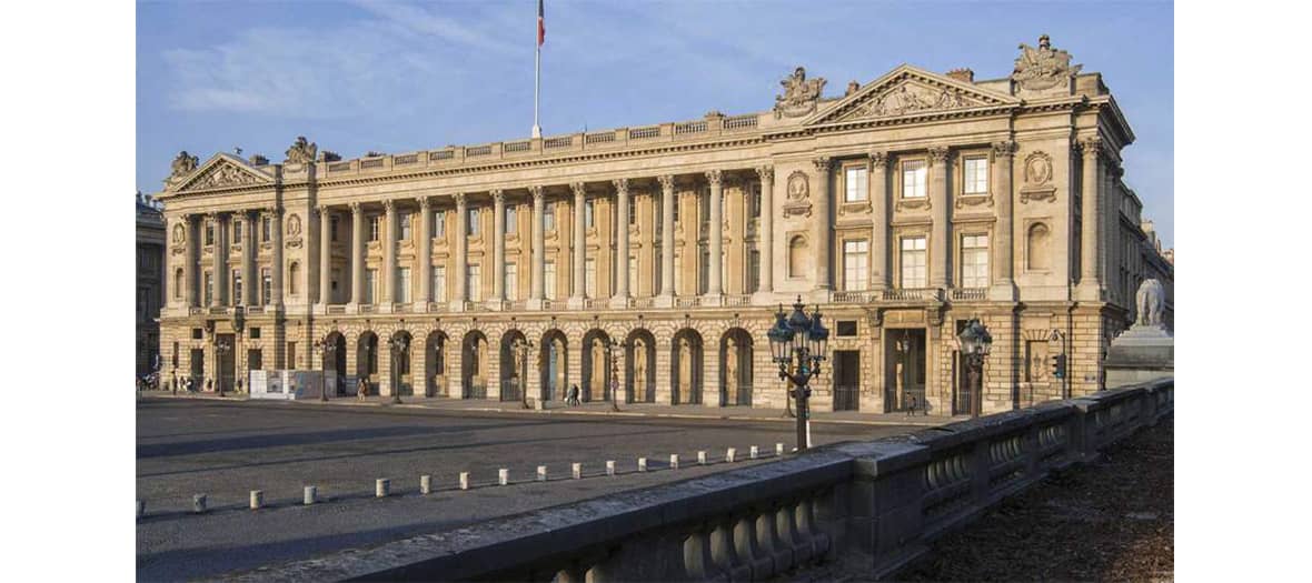 The terrace of the Hotel de la Marine on Place de la Concorde in Paris