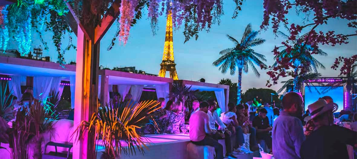 an outdoor party at Mademoiselle Mouche