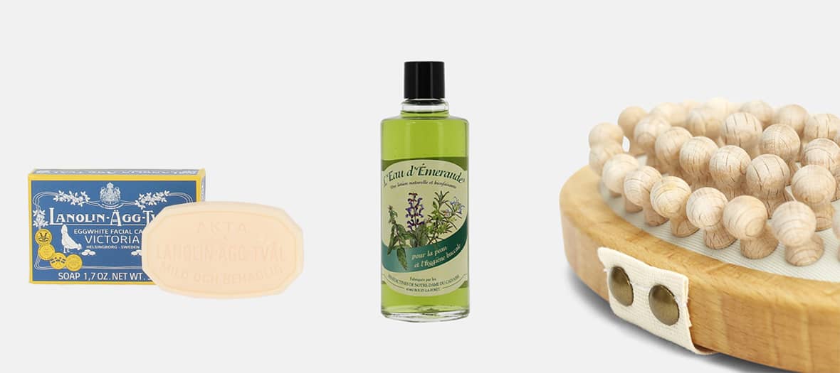 The beauty secrets of La Trésorerie with the Victoria Soap, the vinegar of the 4 thieves and an anti-cellulite toothbrush.