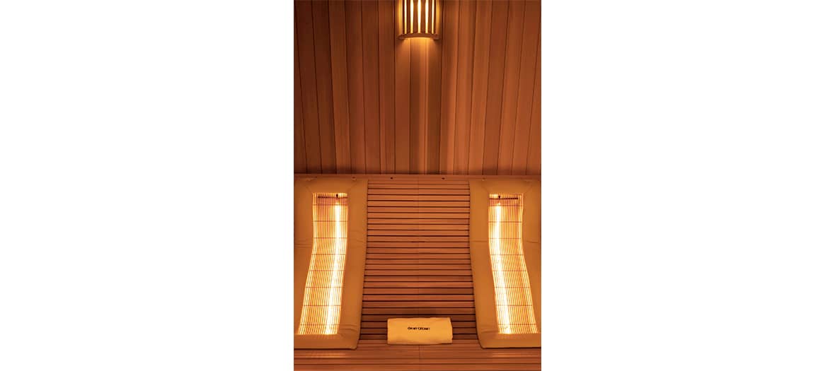 An infrared sauna at Oh My Cream