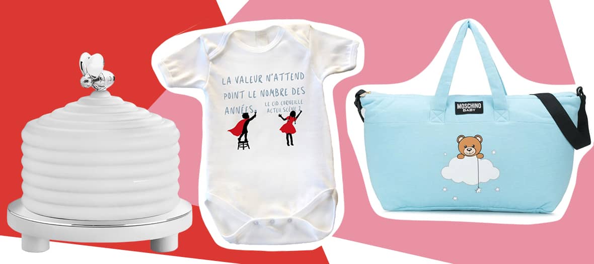 Le coffret Brai, La boîte à musique Christofle et sac à langer à ourson imprimé Moschino 