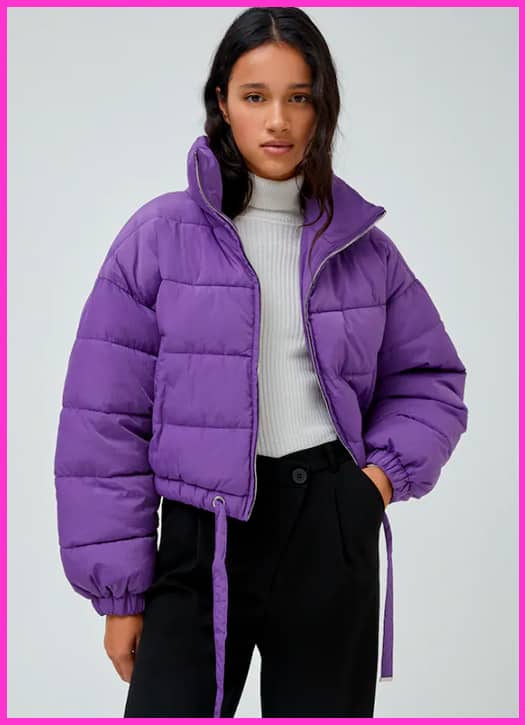 doudoune simili cuir pull and bear